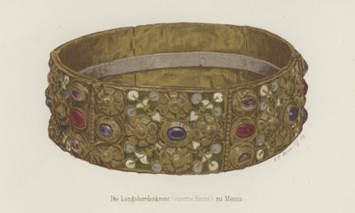 De ijzeren kroon van Lombardije (kleur litho) door German School