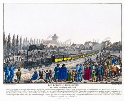 De Opening van de Neurenberg-Furth Spoorlijn, 7 december 1835 door German School