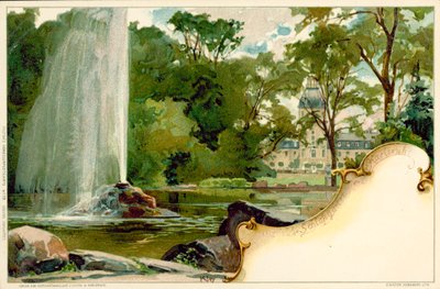 De Schlossgarten en het paleis van Karlsruhe in Karlsruhe, Duitsland door German School