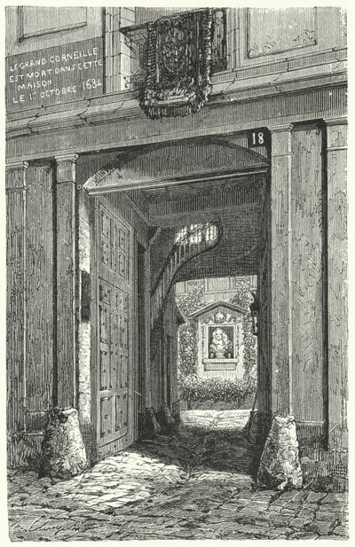 Het huis in Parijs waar de Franse toneelschrijver Pierre Corneille in 1684 stierf door German School
