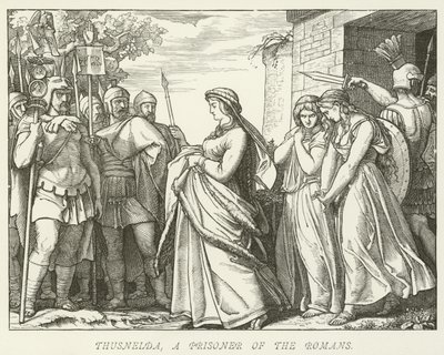 Thusnelda, een gevangene van de Romeinen door German School