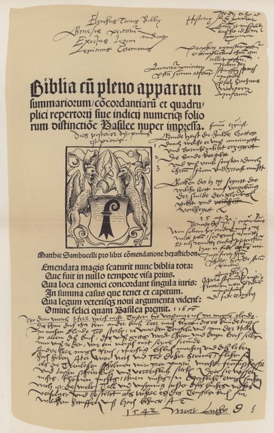 Titelpagina van de bijbel van Maarten Luther door German School