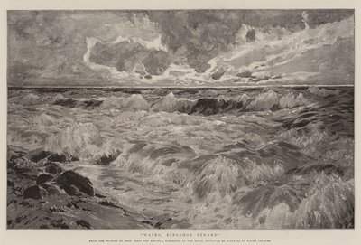 Golven, Einsamor Strand (litho) door German School