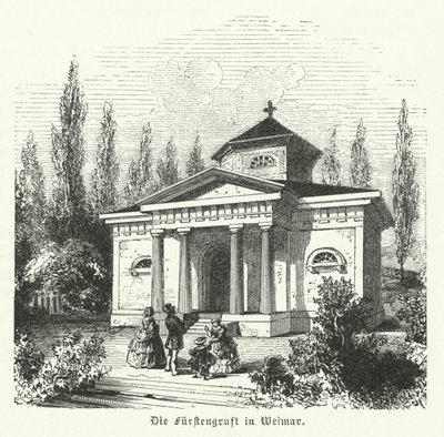 Weimarer Fürstengruft, grafkapel van de hertogen van Saxe-Weimar-Eisenach en locatie van de graven van de Duitse auteurs Johann Wolfgang Goethe en Friedrich Schiller door German School