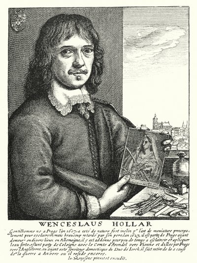 Wenceslaus Hollar, Boheemse tekenaar, etser en illustrator (gravure) door German School