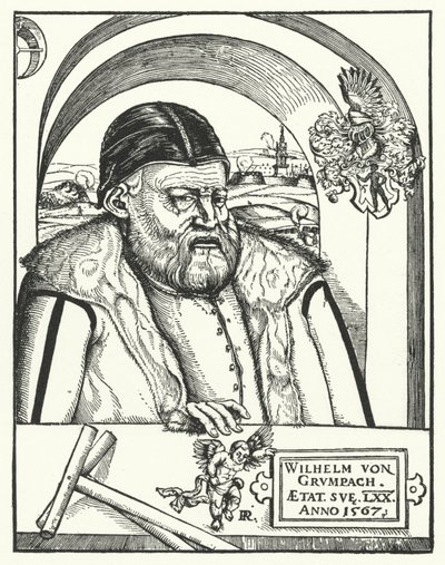 Wilhelm von Grumbach, Duitse ridder en avonturier (gravure) door German School