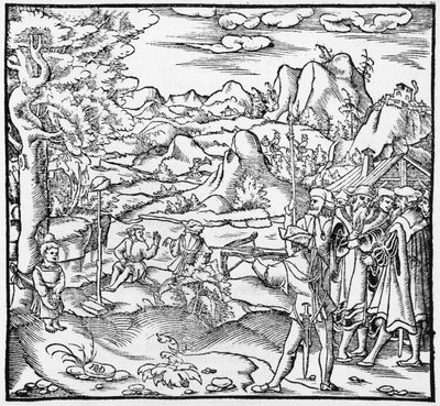 Willem Tell, illustratie uit Cosmographie Universelle door Sebastien Munster, uitgegeven Basel, 1559 door German School