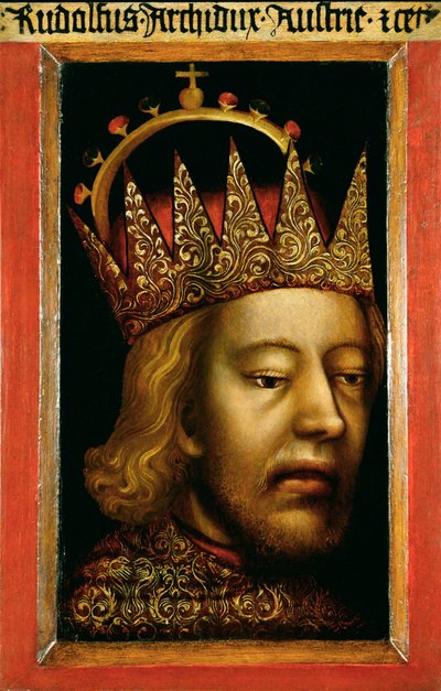 de stichter (olie en tempera op hout) door German School