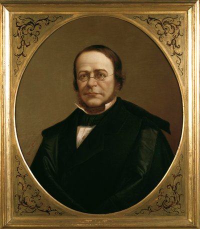 Portret van de Italiaanse politicus Camillo Benso, graaf van Cavour door Gerolamo Induno