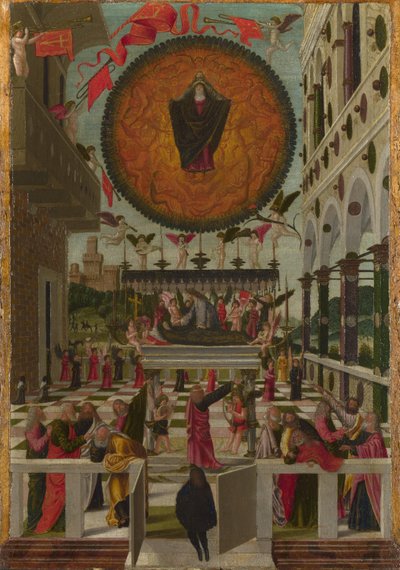 De doop en de tenhemelopneming van de Maagd door Gerolamo da Vicenza