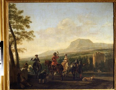 De valkenjacht door Gerrit Adriaensz Berckheyde