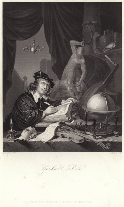 Portret van Gerrit Dou door Gerrit Dou