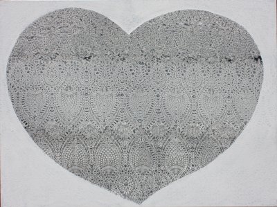 Hart sneeuw, 2023 (acryl op doek) door Gerrit Greve