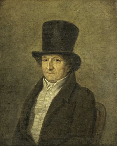 Portret van Jean Bernard, Kunstverzamelaar en Schilder in Amsterdam door Gerrit Jan Michaëlis