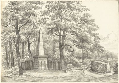 Het gedenkteken voor Witte van Haemstede, in 1817 opgericht door David Jacob van Lennep bij het Huis te Manpad in Heemstede door Gerrit Lamberts