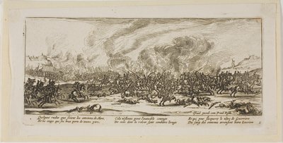 De Slag, plaat drie uit De grote ellende van de oorlog door Gerrit Lucasz van Schagen
