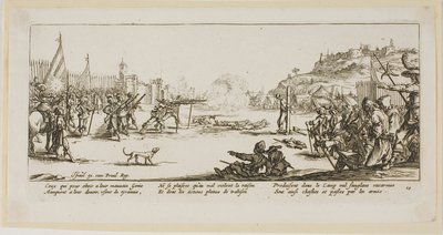 Het vuurpeloton, plaat twaalf uit De grote ellende van de oorlog door Gerrit Lucasz van Schagen