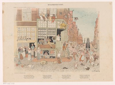 Stadsgezicht door Gerrit Willem Dijsselhof