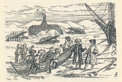 Barents in het Noordpoolgebied: Hut waarin we overwinterden, 1598, 1912 door Gerrit de Veer