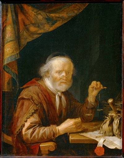 De goudweger ... door Gerrit or Gerard Dou