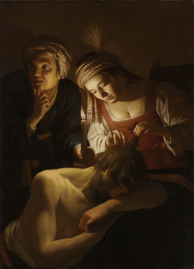 Samson en Delilah, c. 1616 door Gerrit van Honthorst