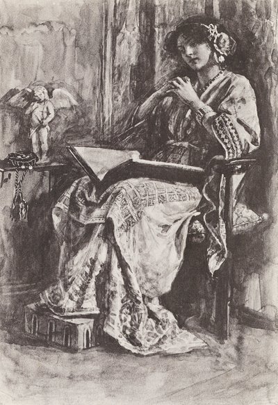 Illustratie voor Het Verhaal van Hereward, De Kampioen van Engeland door Gertrude E. Demain (after) Hammond