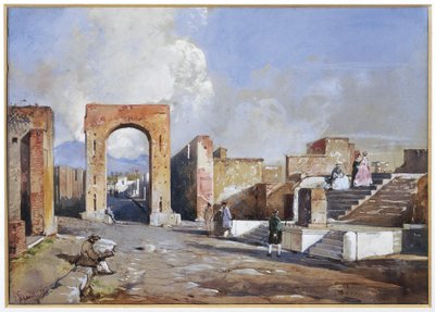 Italië, Opgravingen van Pompeii door Giacinto Gigante