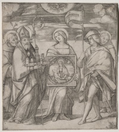 Patroonheiligen van Bologna, ca. 1515-1520 door Giacomo Francia