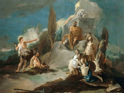 Apollo en Marsyas, 1730 door Giambattista Tiepolo
