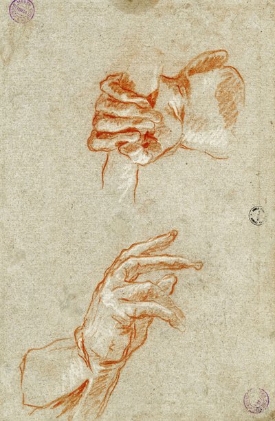 Studie van handen door Giambattista Tiepolo