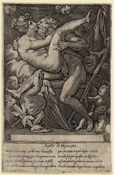 Jupiter en Mnemosyne na Perino del Vaga door Gian Jacopo Caraglio