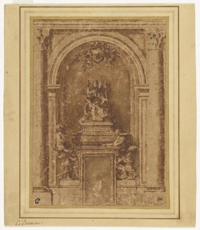 Ontwerp voor het graf van paus Alexander VII in de Sint Pieter, Rome door Gian Lorenzo Bernini