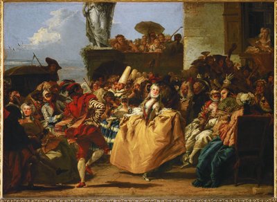 Carnaval ... door Giandomenico (1727 1804) Tiepolo