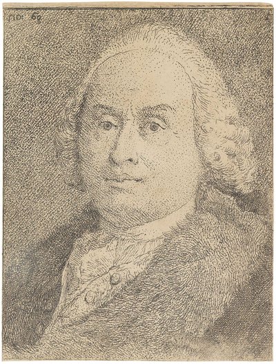 Portret van Giovanni Battista Tiepolo 1696-1770, 1770 door Giandomenico Tiepolo