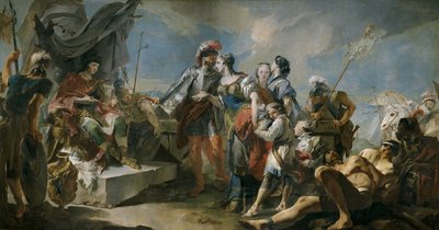 Koningin Zenobia voor Keizer Aurelianus door Giovanni Domenico Tiepolo