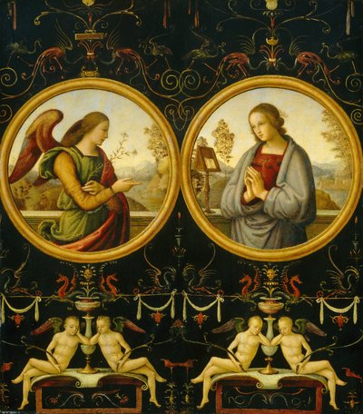De Annunciatie, 1510-1515 door Giannicola di Paolo