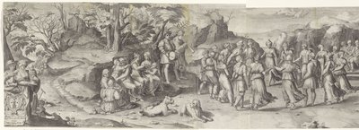 Huwelijk van Isaak en Rebekka door Gijsbert Van Veen