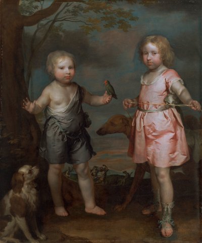 Lord John Hay en Charles, meester van Yester (later derde markies van Tweeddale) door Gilbert Soest