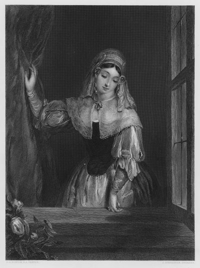 Het Venster, uit het schilderij in de Vernon Gallery door Gilbert Stuart (after) Newton