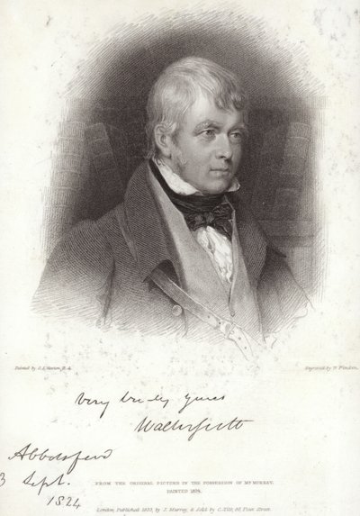 Portret van Sir Walter Scott door Gilbert Stuart Newton