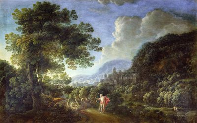 Landschap met Sint Joris door Gillis Neyts