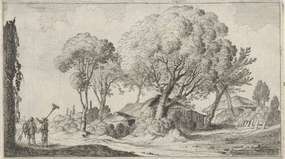 Boerderijen tussen bomen door Gillis van Scheyndel (I)