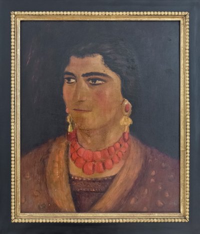 Vrouw uit Ciociaria, ca. 1930 (olieverf op paneel) door Gino (1904-33) Bonichi