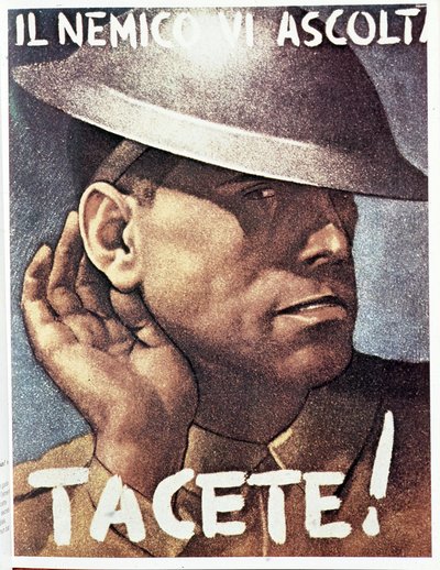 Tacete, il nemico vi ascolta (Stilte, de vijand luistert) door Gino Boccasile