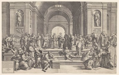 De school van Athene door Giorgio Ghisi