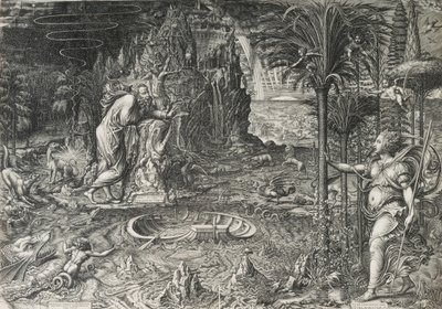 De allegorie van het leven De droom van Raphael, 1561 door Giorgio Ghisi