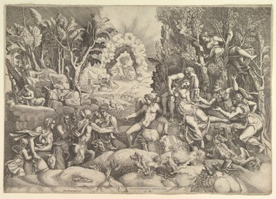 De dood van Procris door Giorgio Ghisi