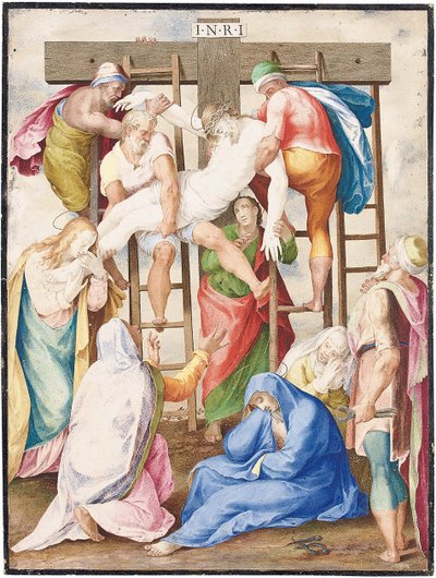 De kruisafneming door Giorgio Giulio Clovio