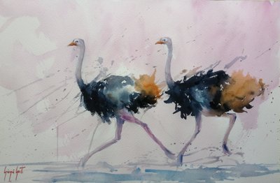 De sierlijke struisvogelpas door Giorgio Gosti