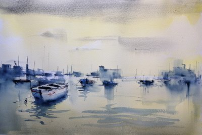 Reflecties bij Quiet Harbor door Giorgio Gosti